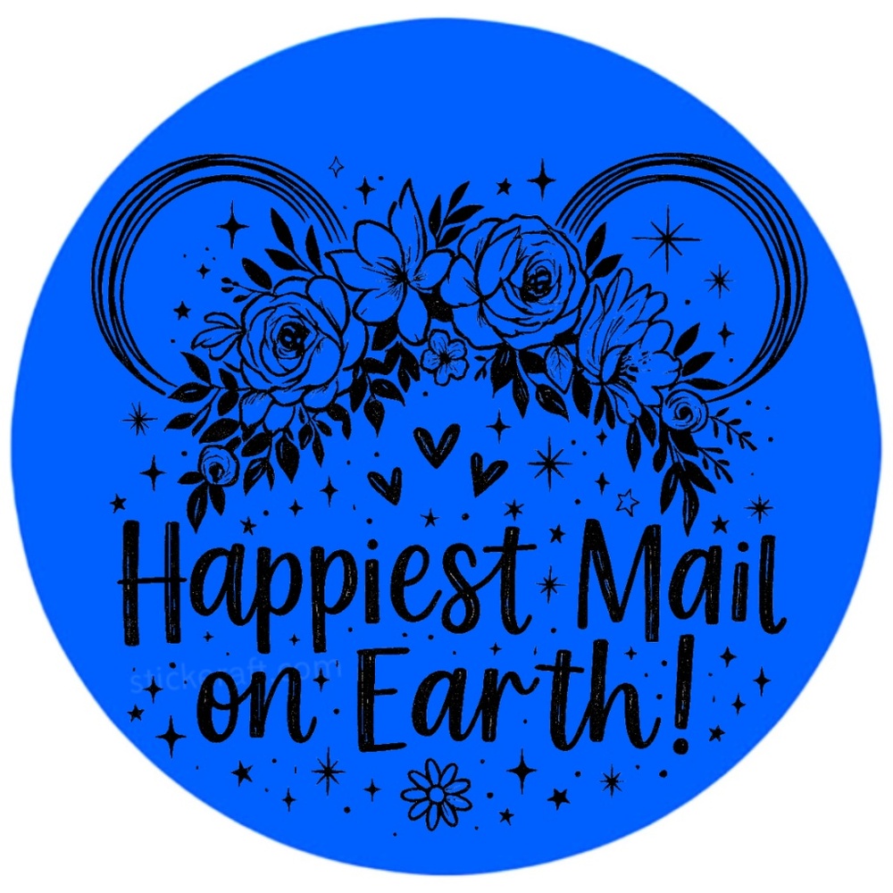 Happiest Mail on Earth Sticker 2” | Cute DISNEY Label | Small Biz Packaging - Picture 4 of 14